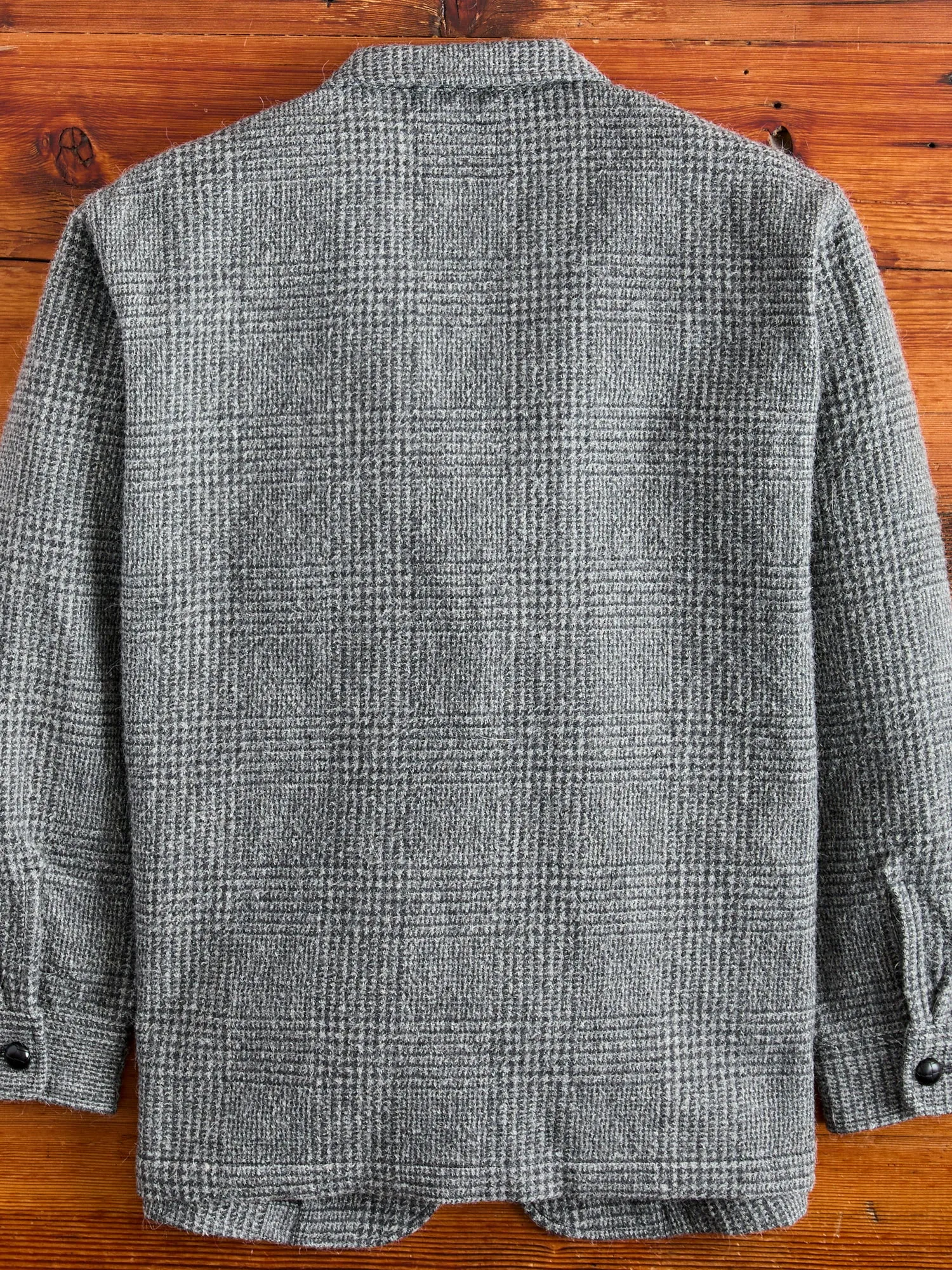 4B Cuffs Alpaca Tweed Jacket in Grey Glen Check