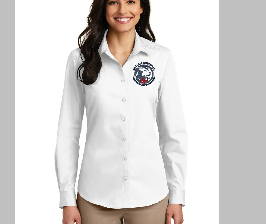 ACS Lion - Ladies Long Sleeve Carefree Poplin Shirt