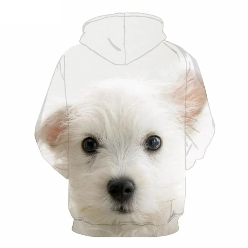 Animal Sweatshirts men White Hoody Anime Harajuku Hoodie Print Lovely Sweatshirt Printed