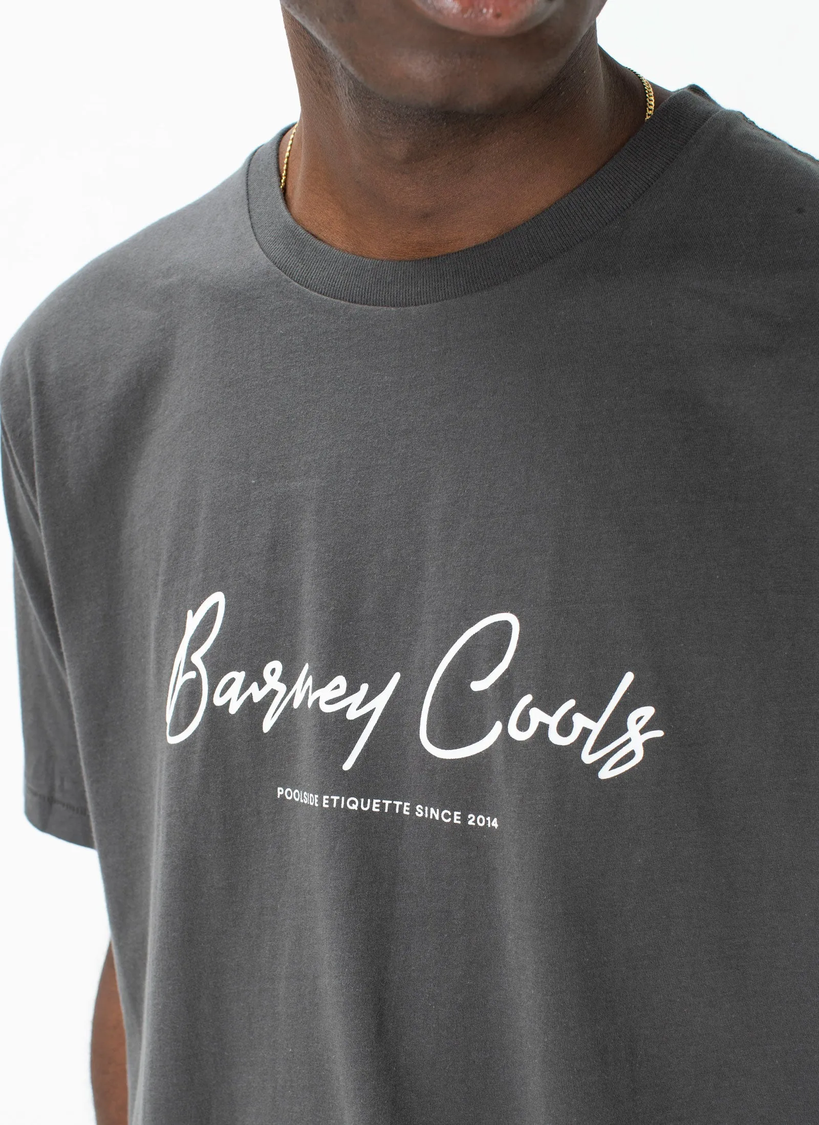 Barney Cools Script Tee Pigment Black