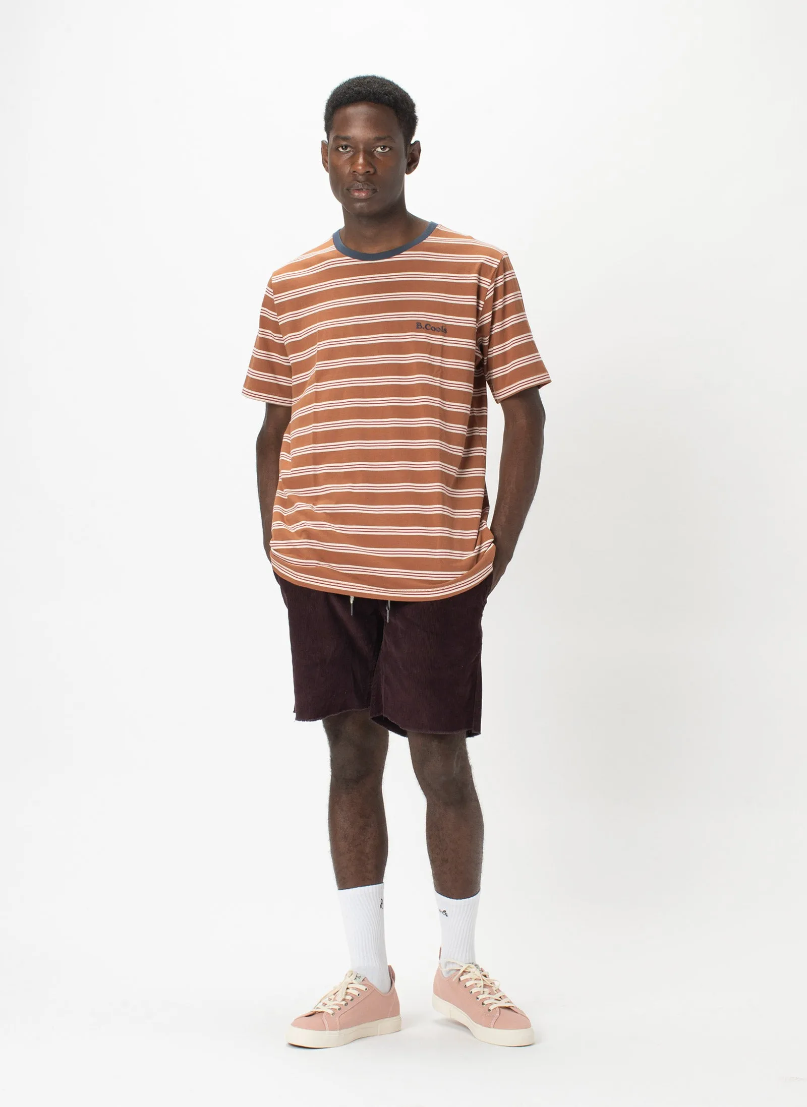 B.Cools Embro Tee Clay Stripe