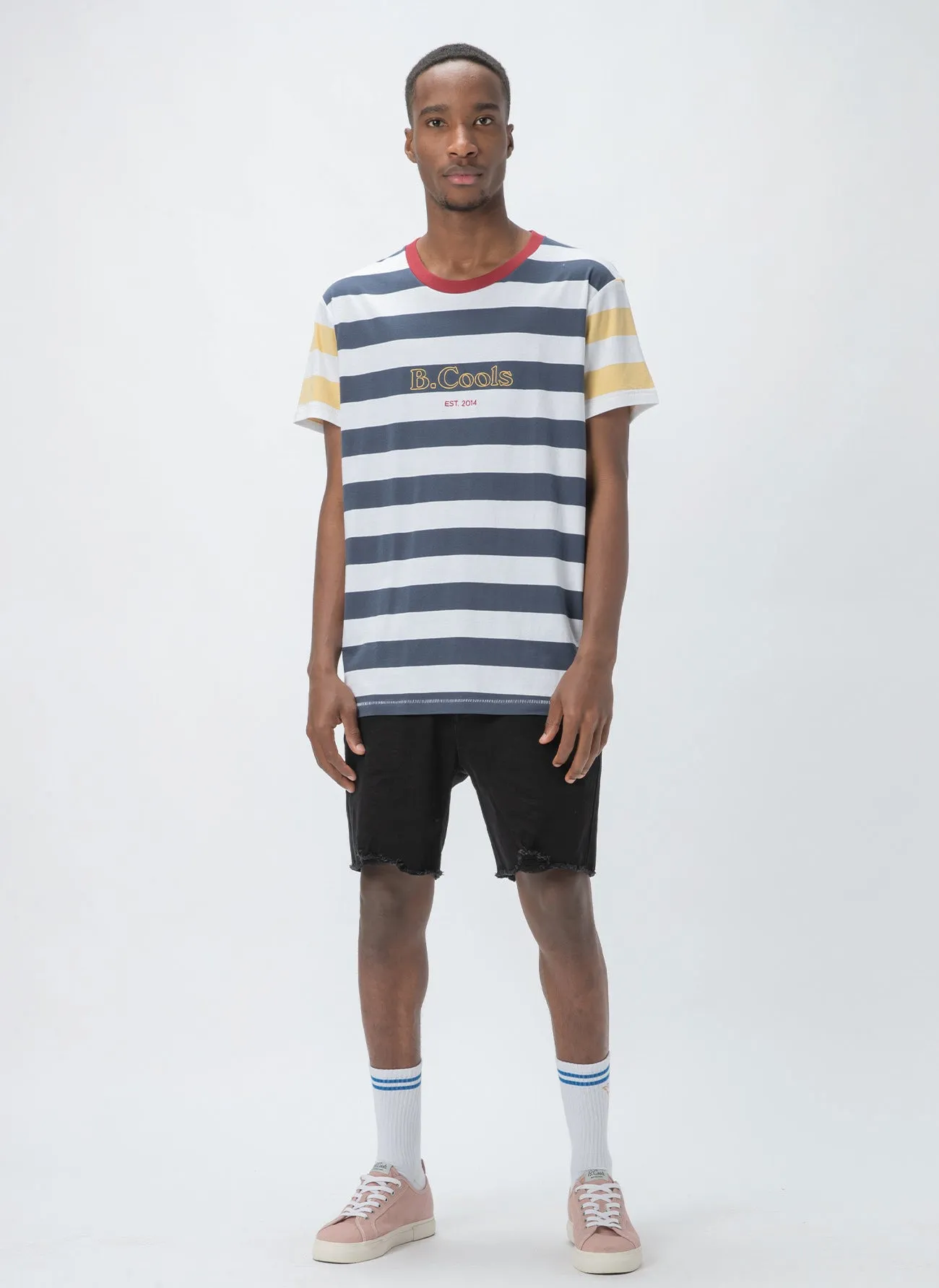 B.Cools Heritage Tee Navy Stripe