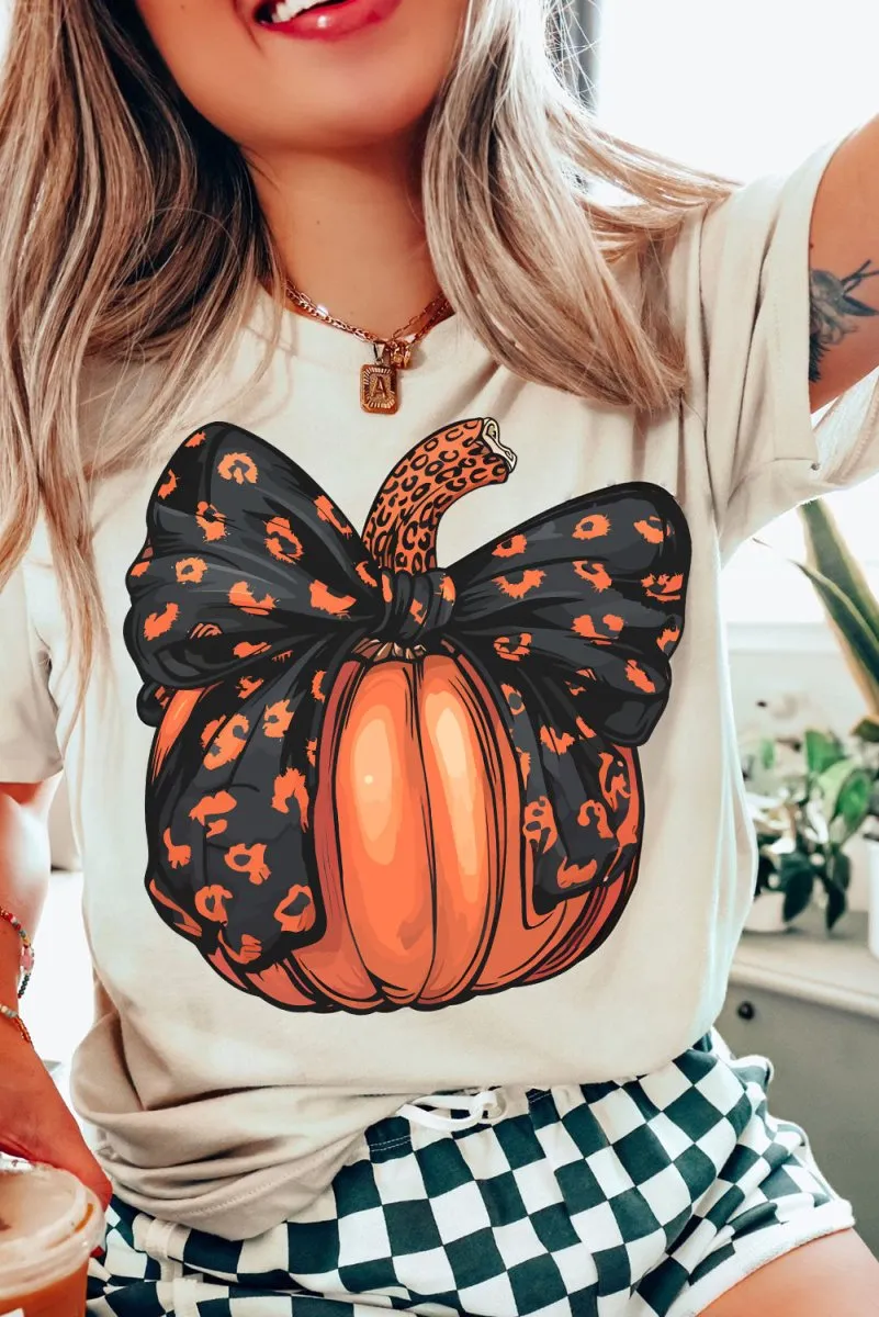 Bowknot Halloween Pumpkin T Shirt