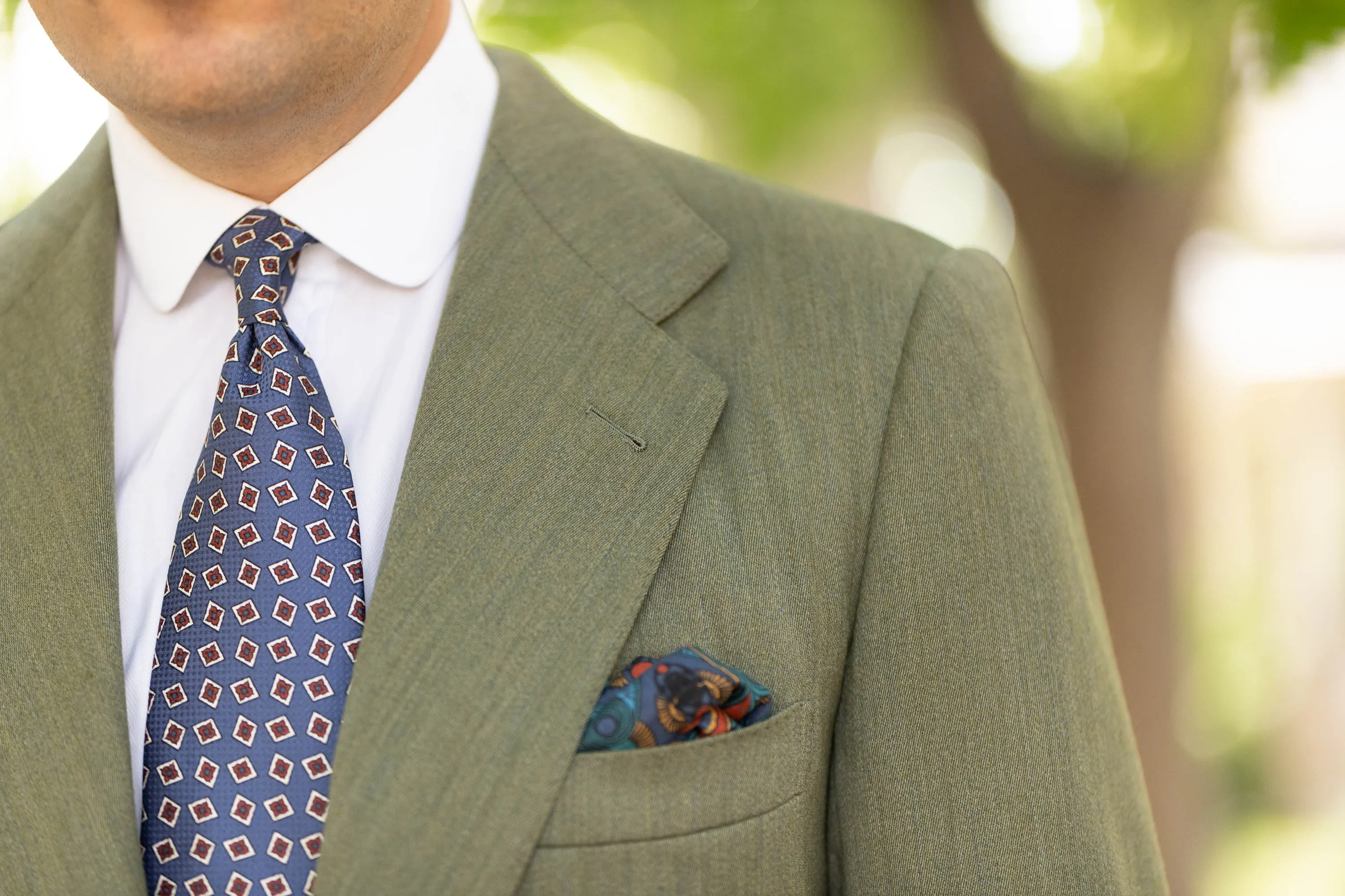 Butcher Blue Jacquard Woven Tie