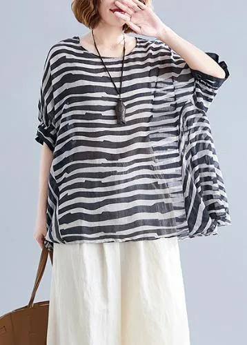 Chic Black Striped Shirts