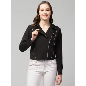 Classic Zipper Suede Biker Jacket