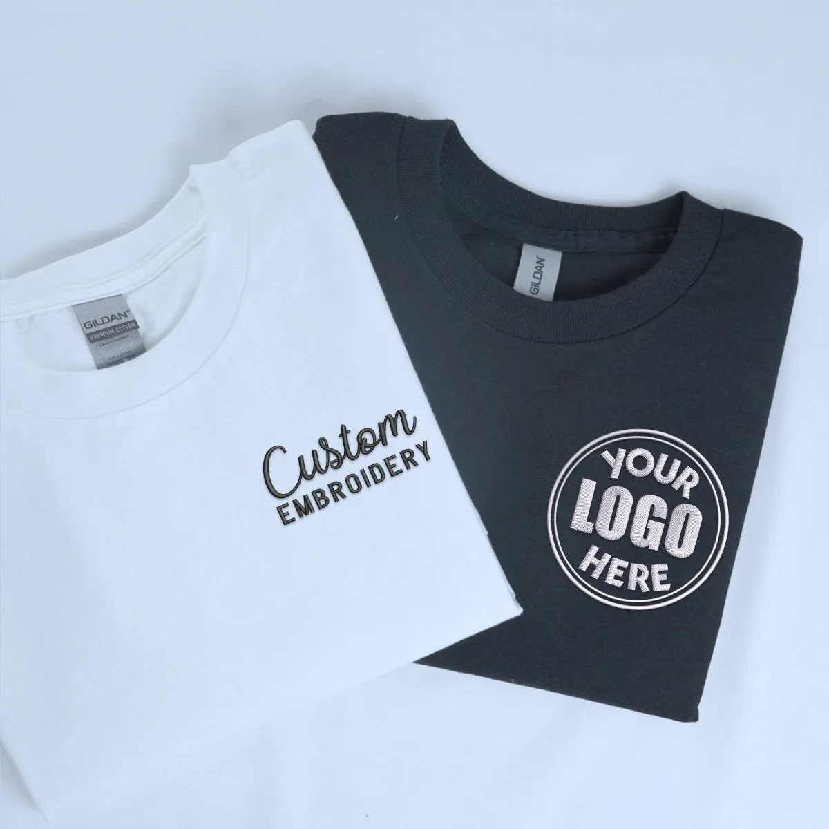 Comfort Color® Custom Embroidered Text Logo T-Shirts