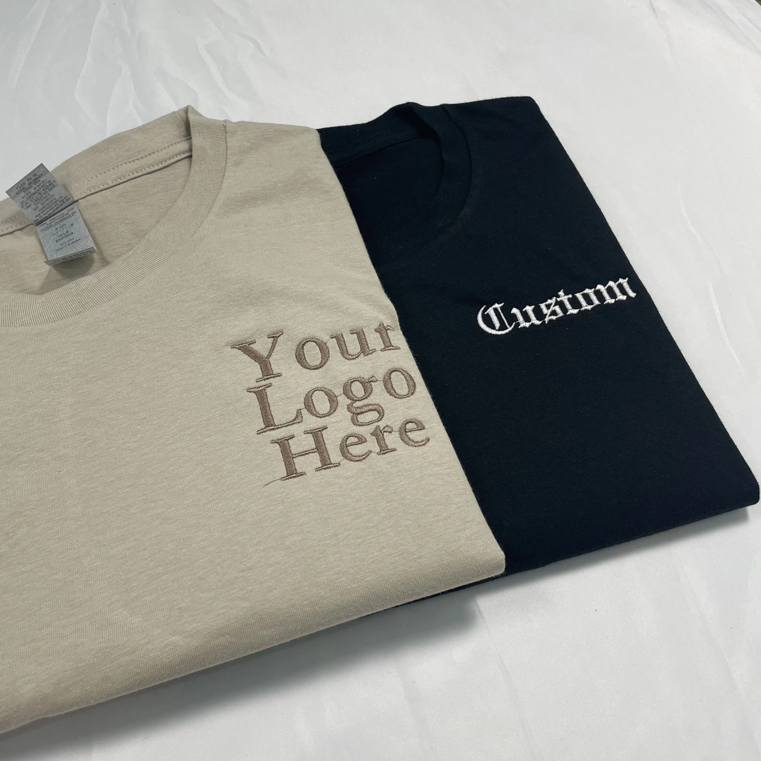 Comfort Color® Custom Embroidered Text Logo T-Shirts