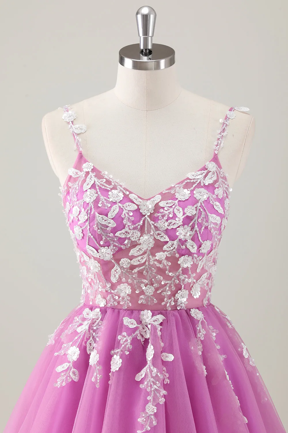 Cute A Line Blush Sequined Corset Homecoming Dress