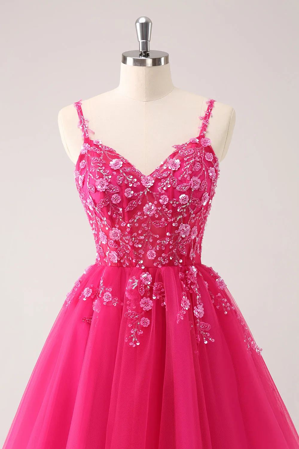 Cute A Line Blush Sequined Corset Homecoming Dress