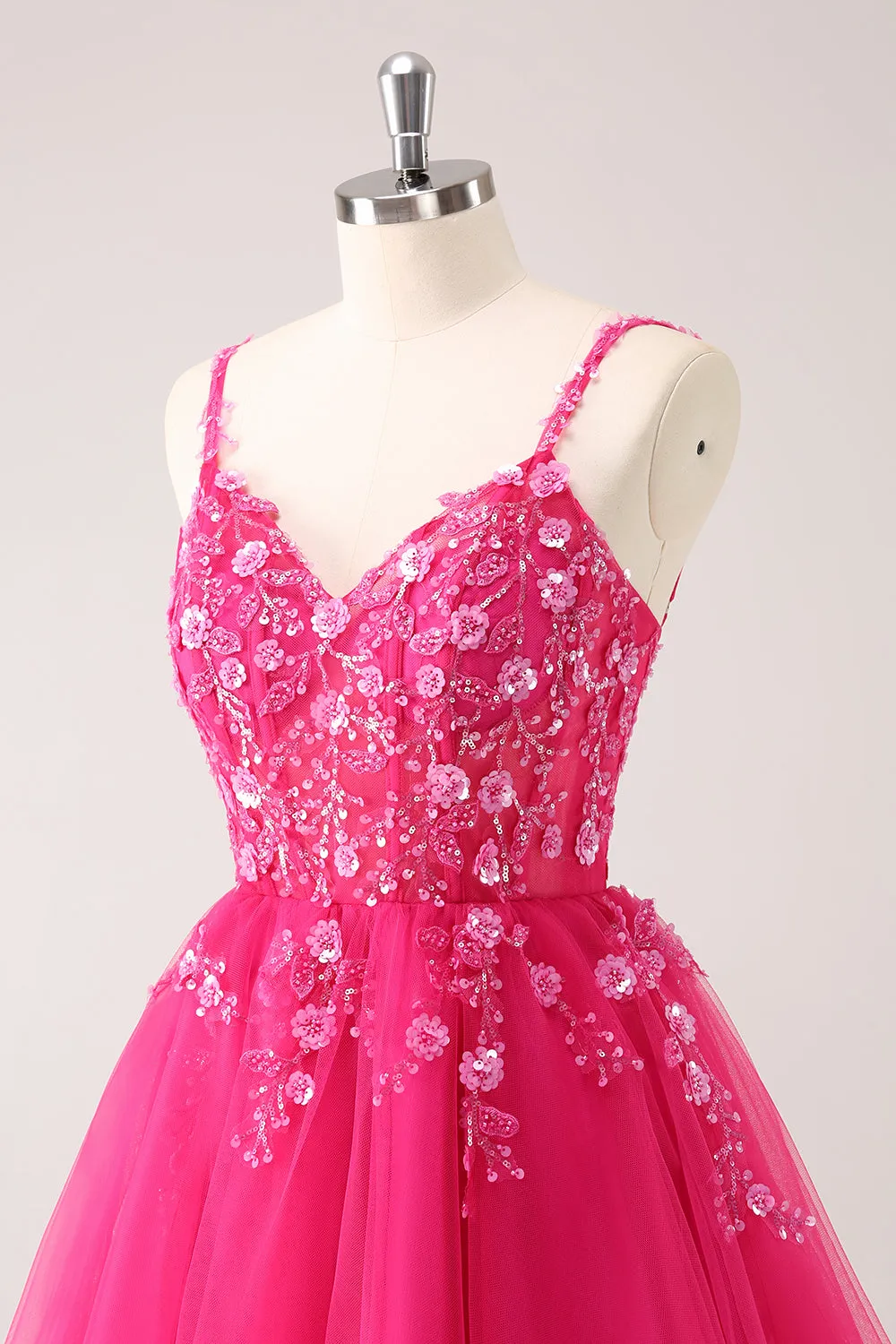 Cute A Line Blush Sequined Corset Homecoming Dress