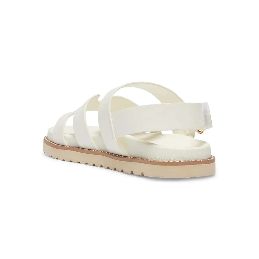 Daisy Sandal in White Smooth