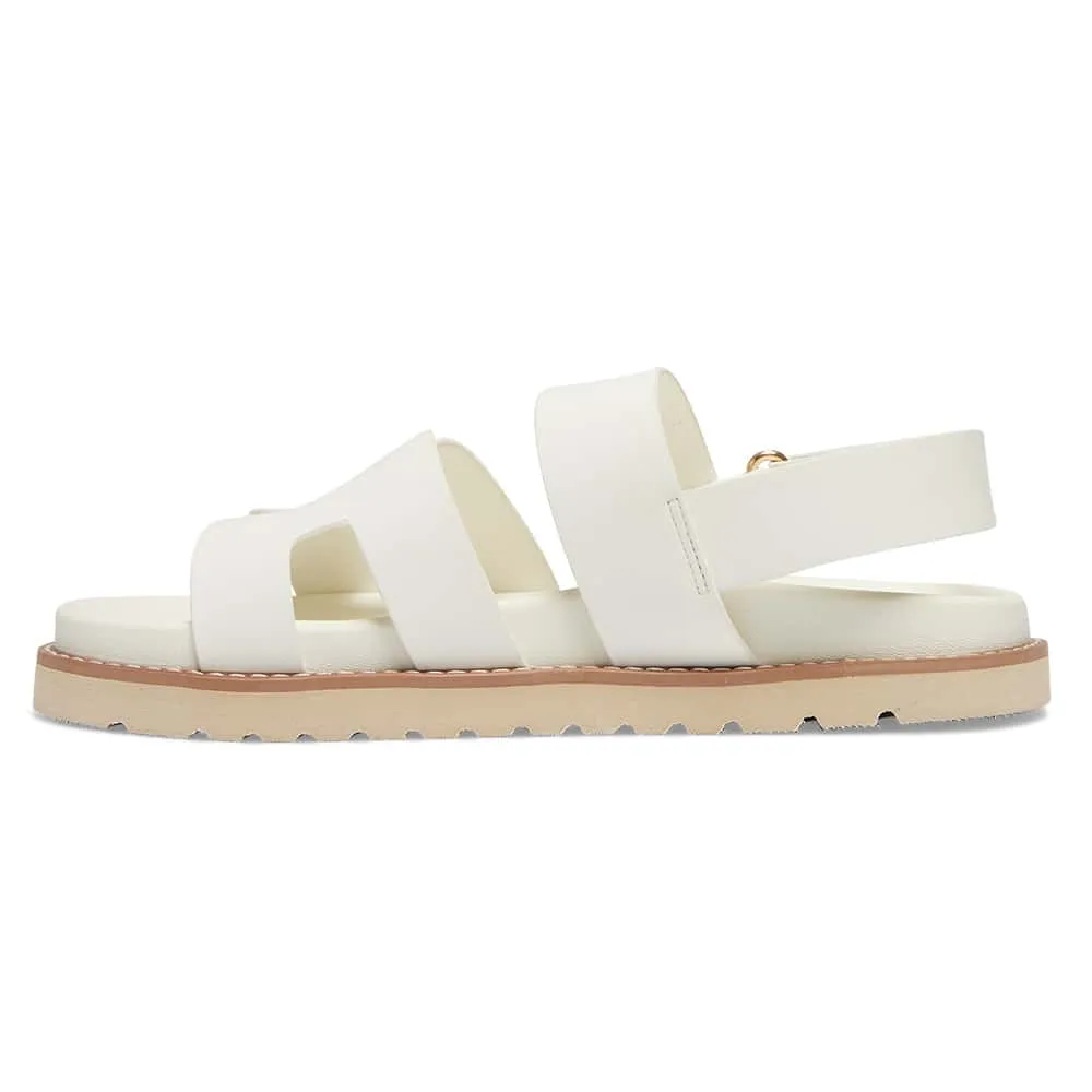 Daisy Sandal in White Smooth