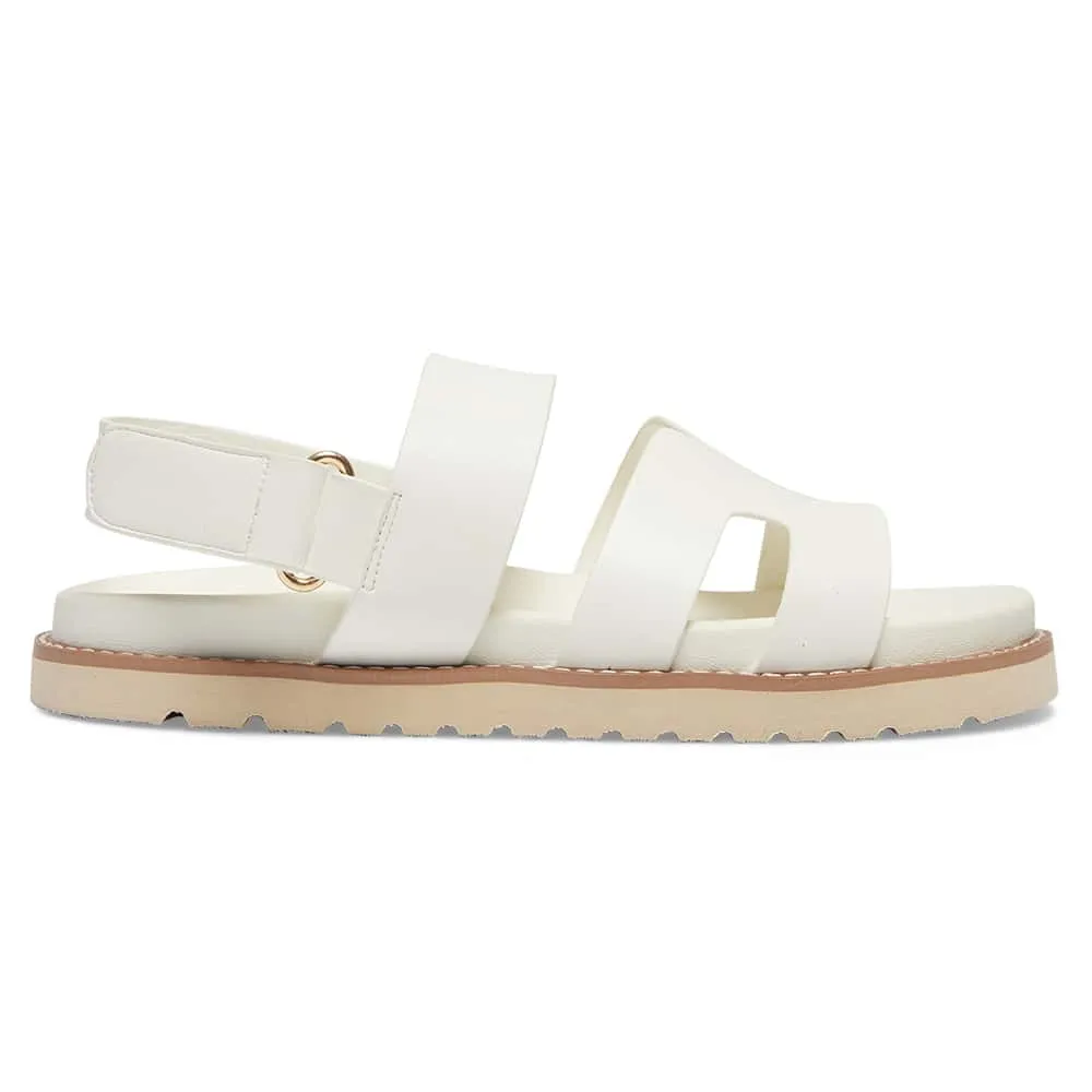 Daisy Sandal in White Smooth