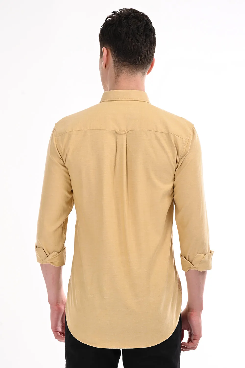 Dark Yellow New Age Oxford Semi Formal Shirt