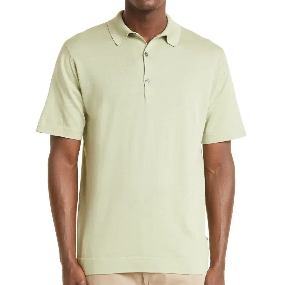 Desert Green Mycroft Sea Island Cotton Polo