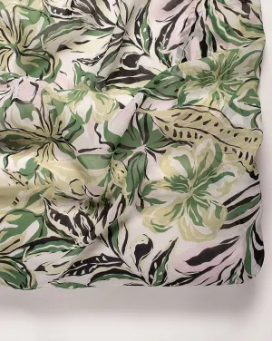 Digital Print Viscose Organza Satin Fabric