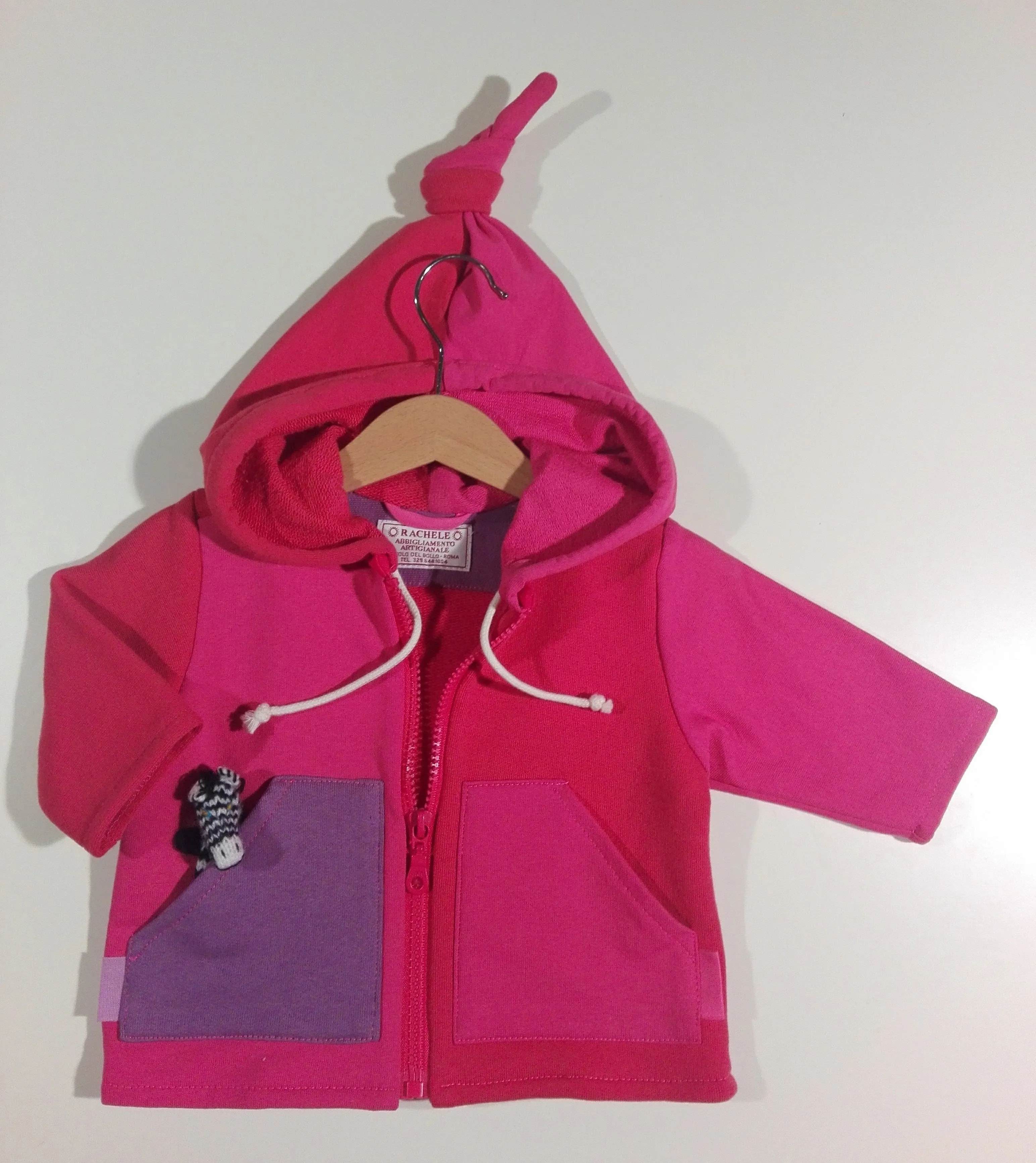 Jacket in warm cotton with hood