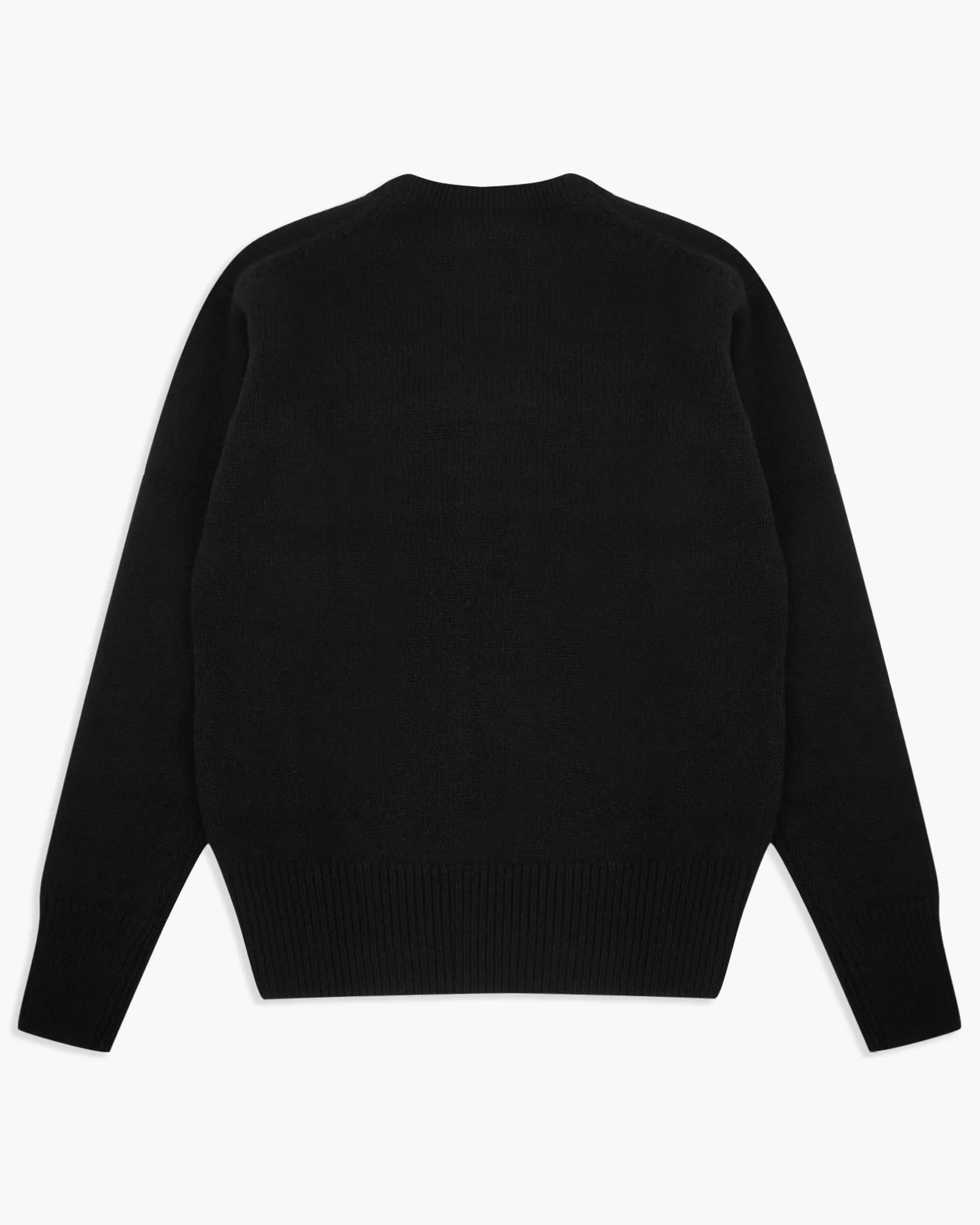 Merz B Schwanen Good Basics LOCC01 Merino Wool & Cashmere Relaxed Pullover - Deep Black