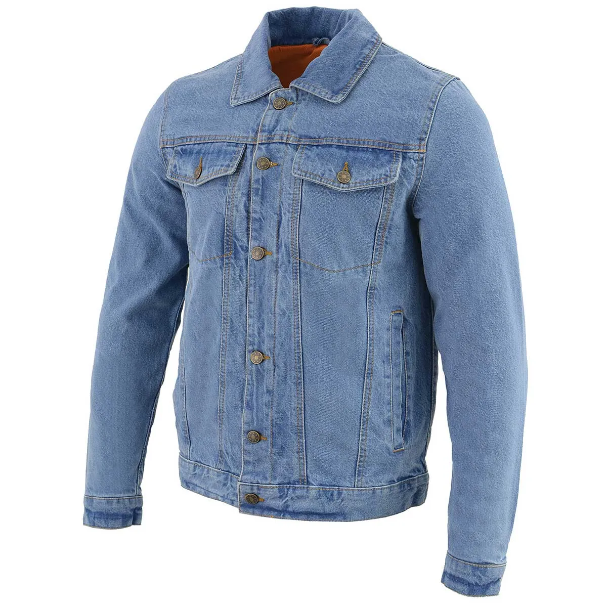 Milwaukee Leather MDM1015 Men's Blue Classic Denim Jean Jacket