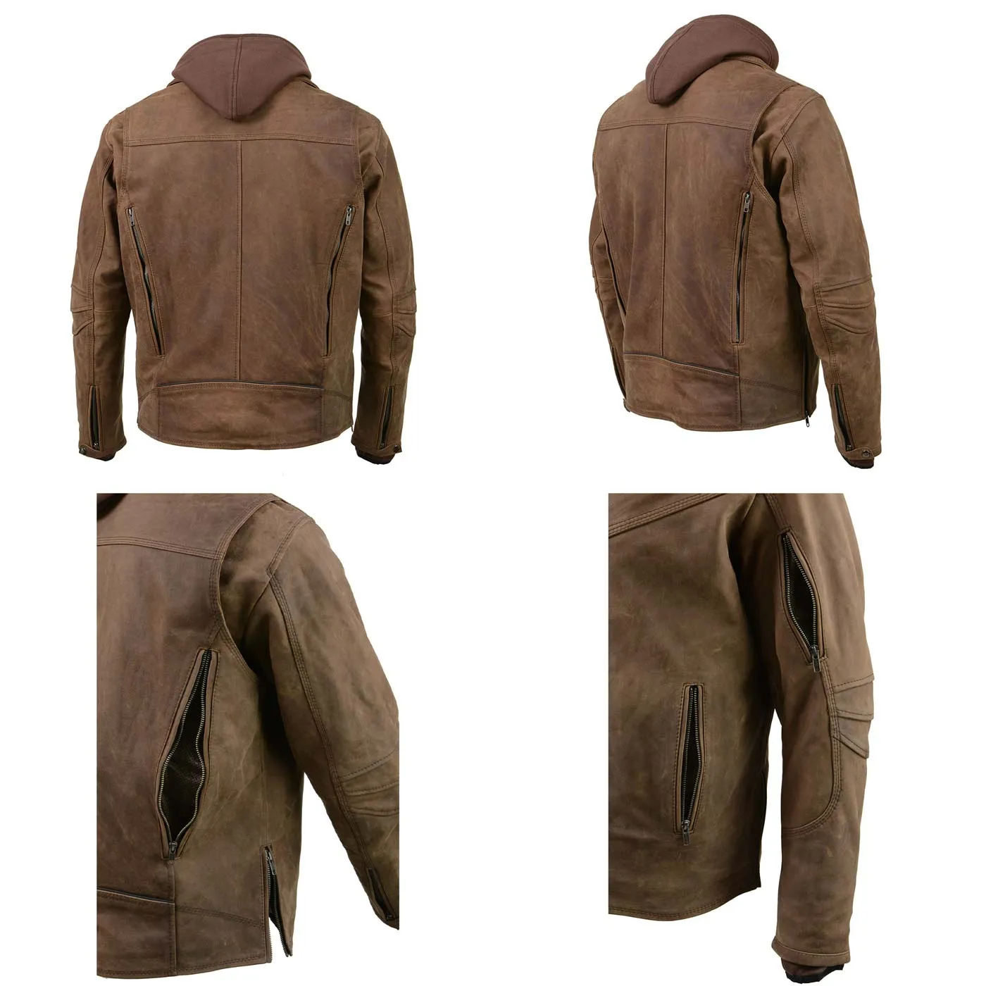 Milwaukee Leather MLM1511 Men's 'Vagabond' Vintage Crazy Horse' Brown