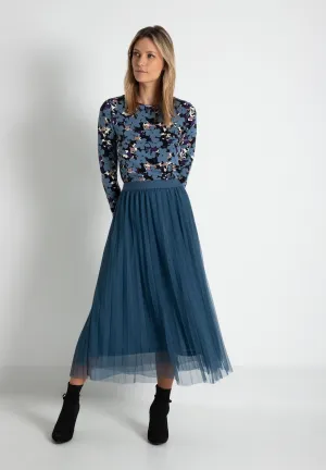 More & More Tulle Skirt Grey Blue