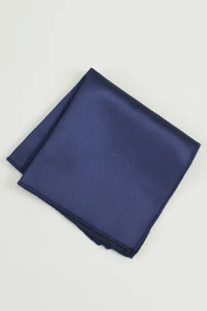 Navy Silk Pocket Square