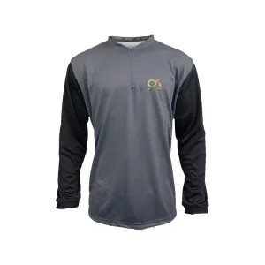 OA Gold Foil Logo Quarter Zip Pullover - Charcoal/Black