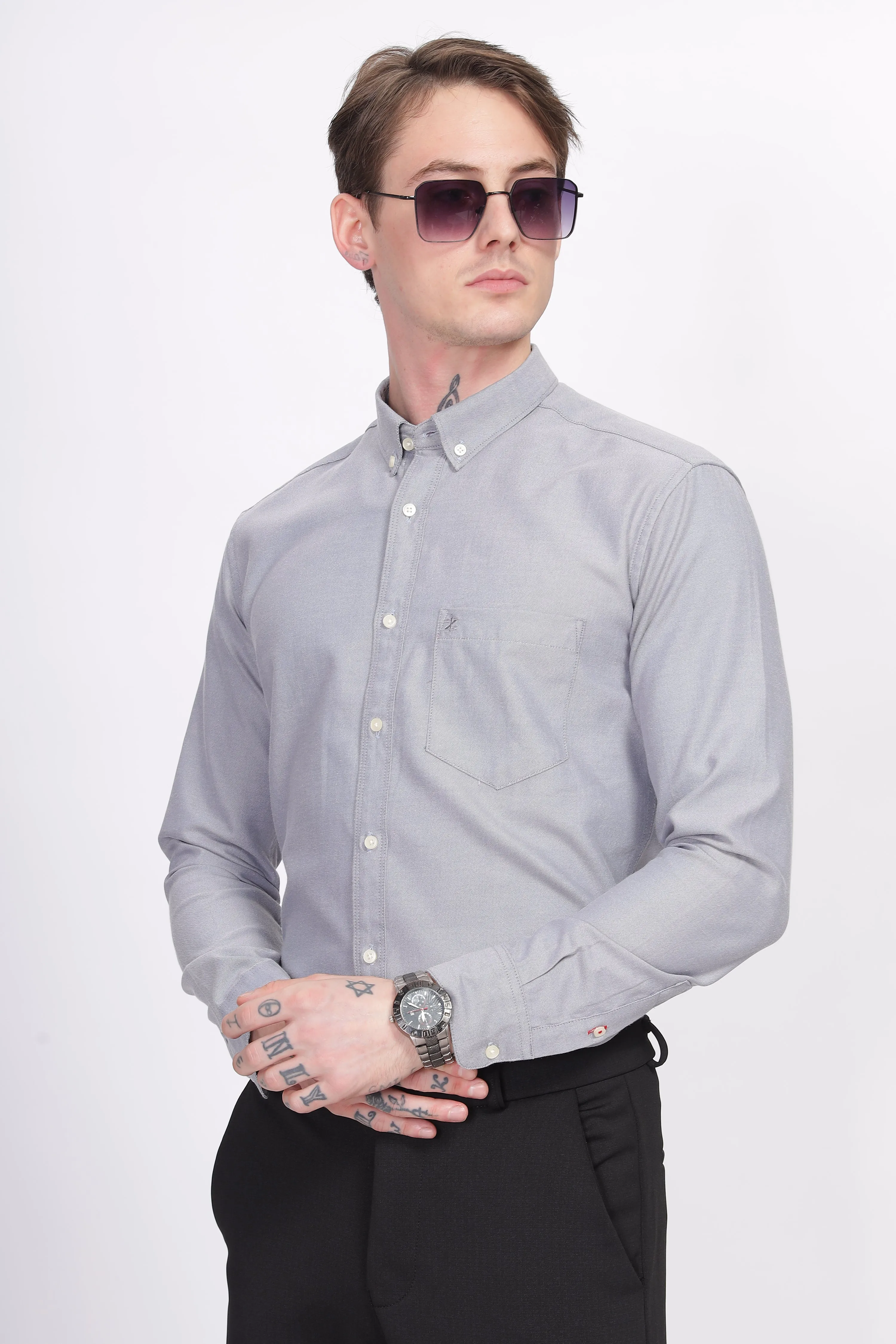 Oxford Formal Grey Shirt