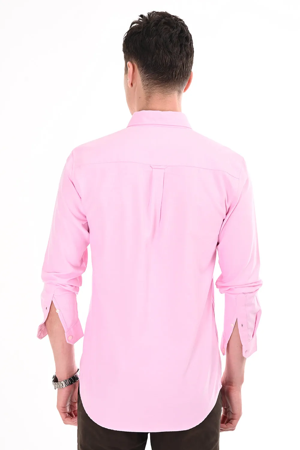 Peach New Age Oxford Semi Formal Shirt