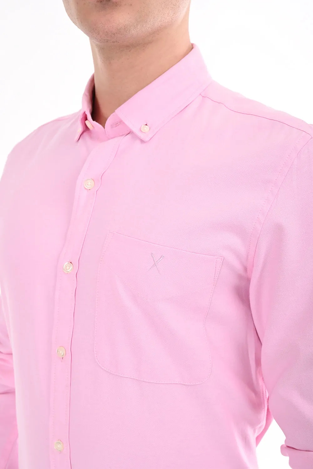 Peach New Age Oxford Semi Formal Shirt