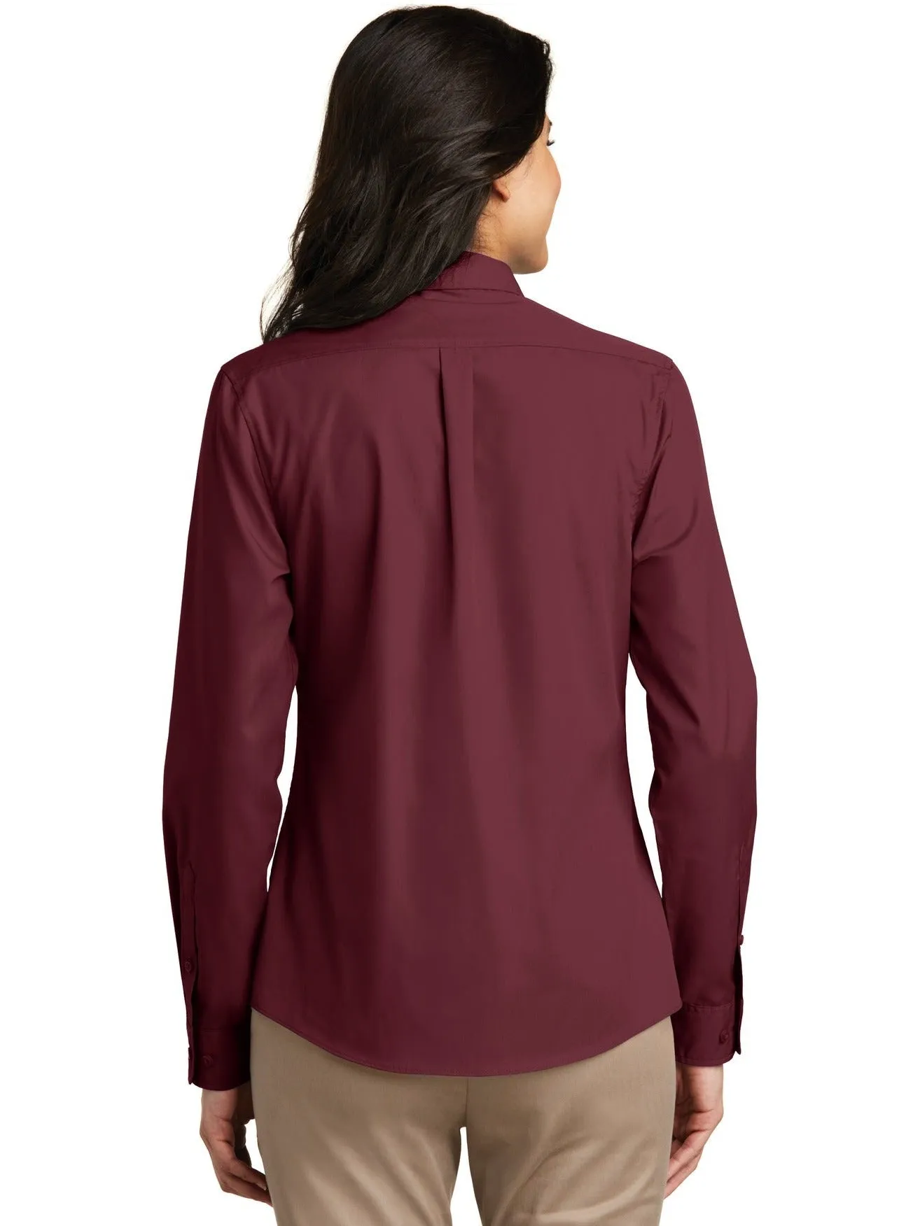 Port Authority Ladies Long Sleeve Carefree Poplin Shirt