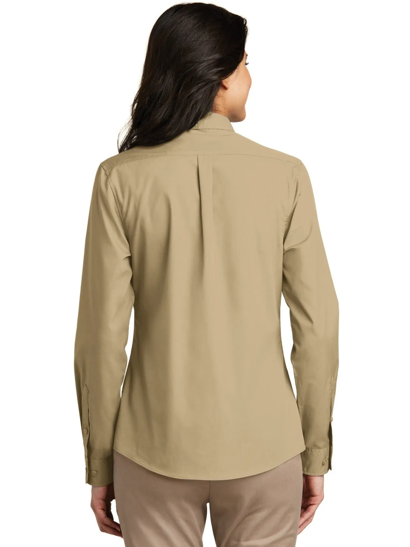 Port Authority Ladies Long Sleeve Carefree Poplin Shirt