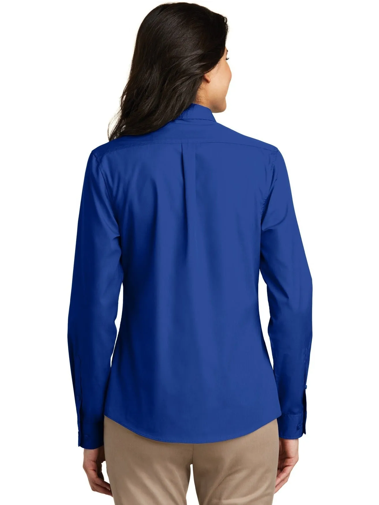 Port Authority Ladies Long Sleeve Carefree Poplin Shirt