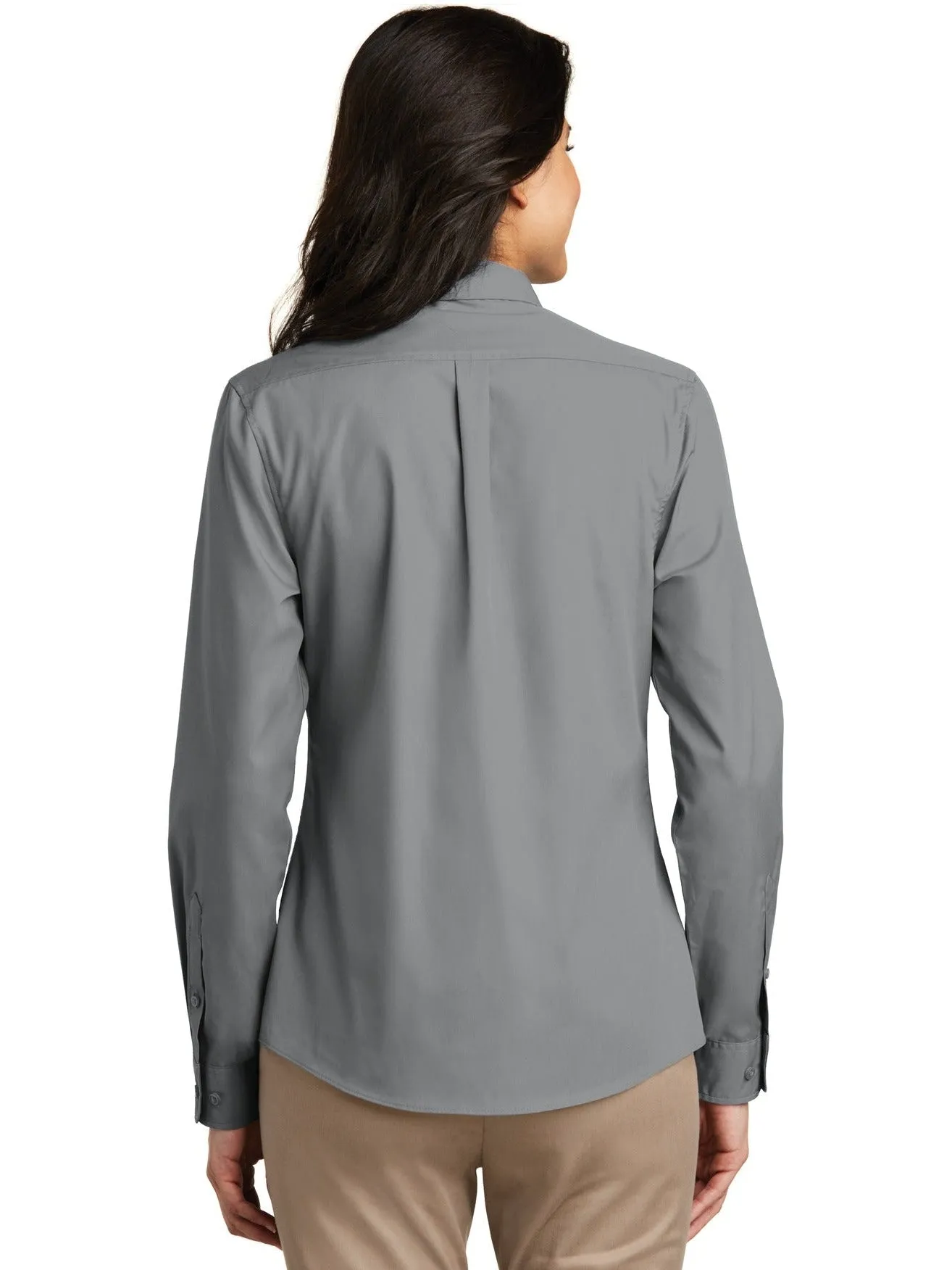 Port Authority Ladies Long Sleeve Carefree Poplin Shirt