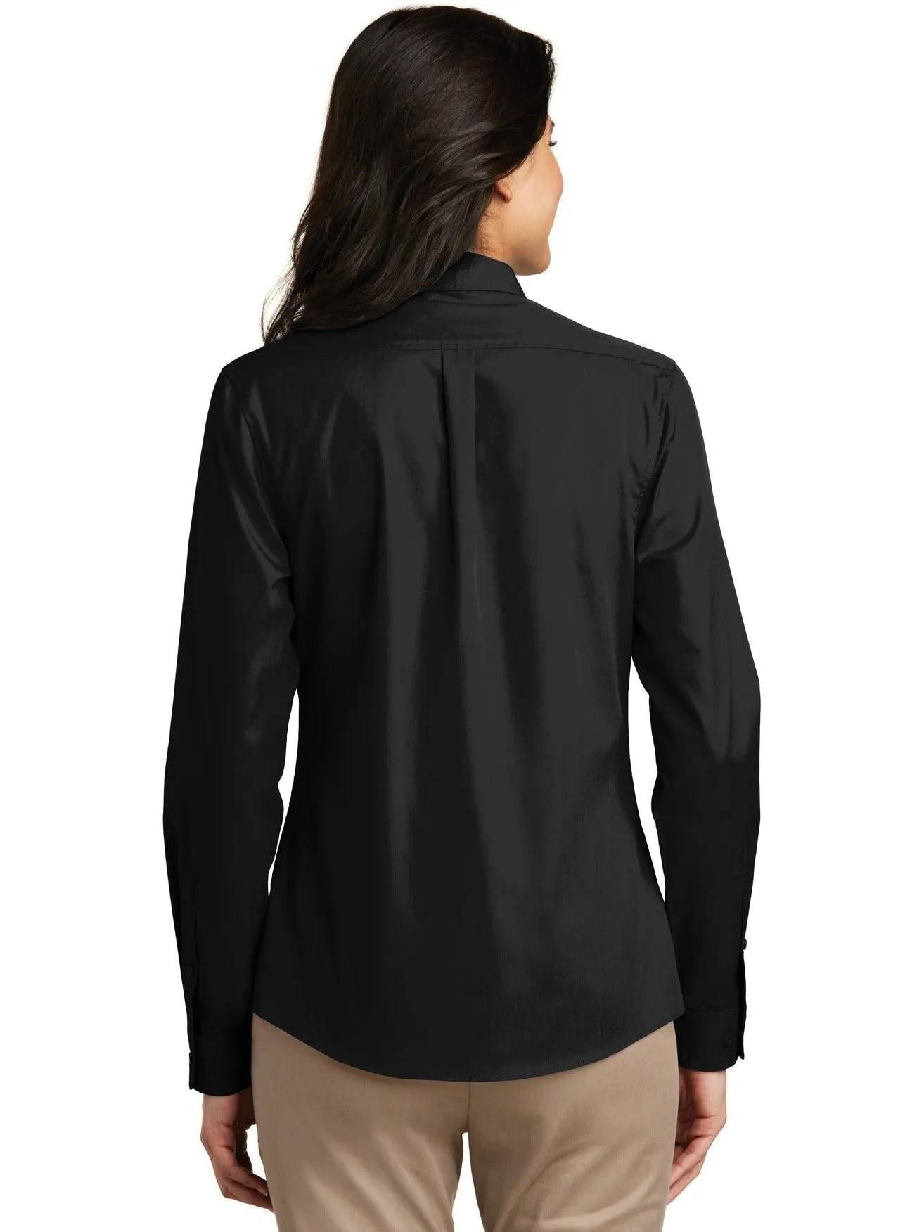 Port Authority Ladies Long Sleeve Carefree Poplin Shirt