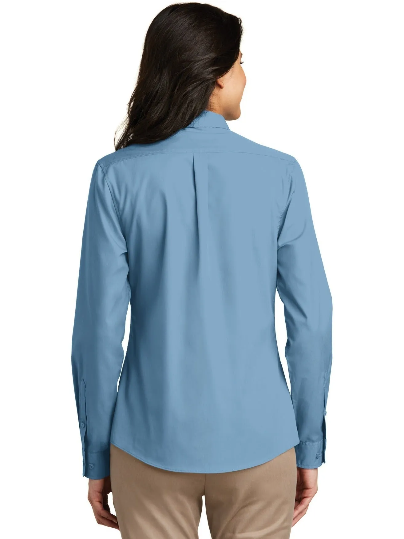 Port Authority Ladies Long Sleeve Carefree Poplin Shirt