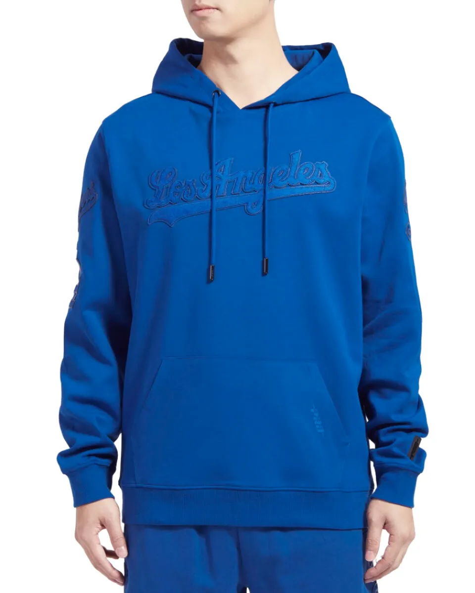 Pro Standard Los Angeles Dodgers Triple Tonal Dk Po Hoodie - Blue