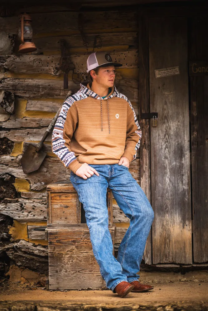 "Canyon" Light Brown w/Pattern Hoody