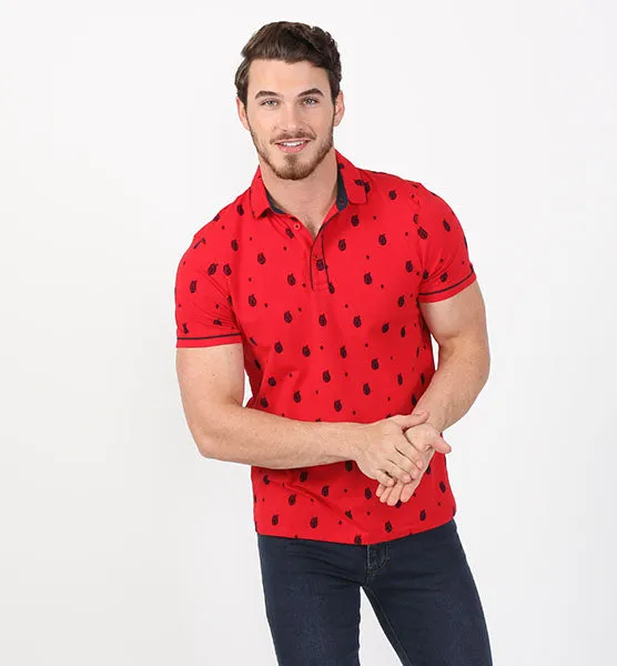 Red Flocking Polo