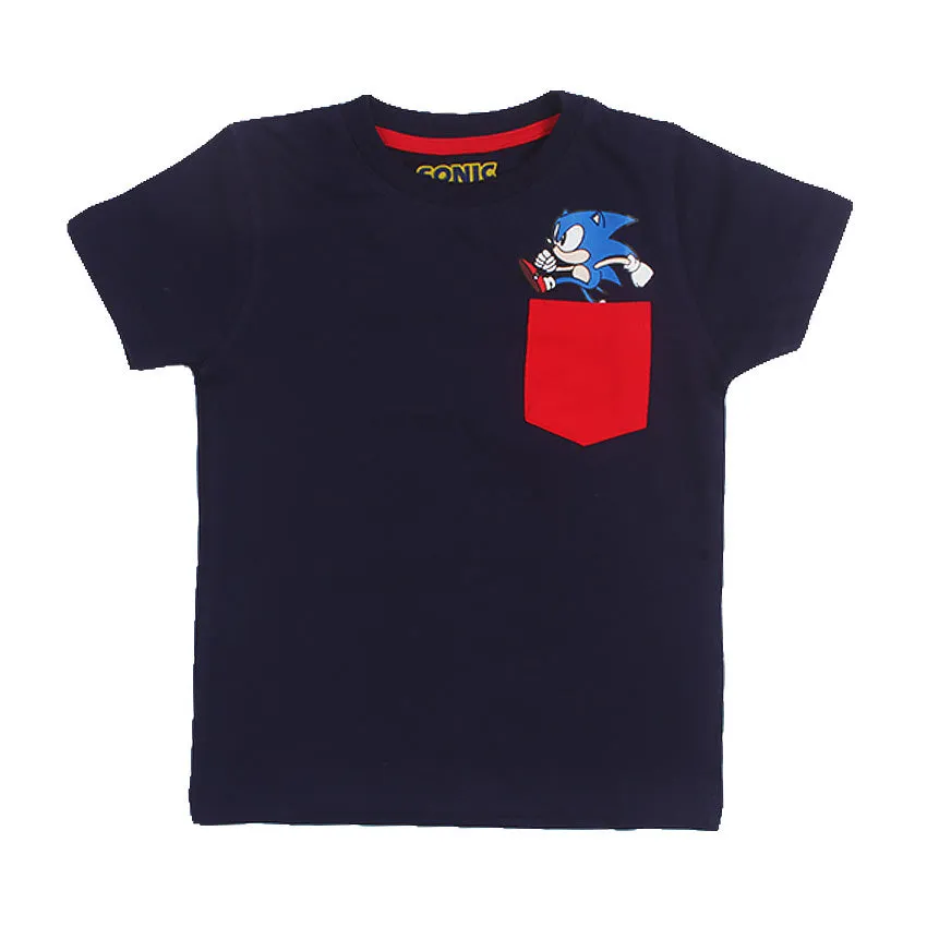 REDTAG Boy's Navy T-Shirts