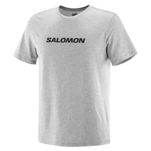 Salomon Logo Performance SS Tee | Heather Grey | Mens