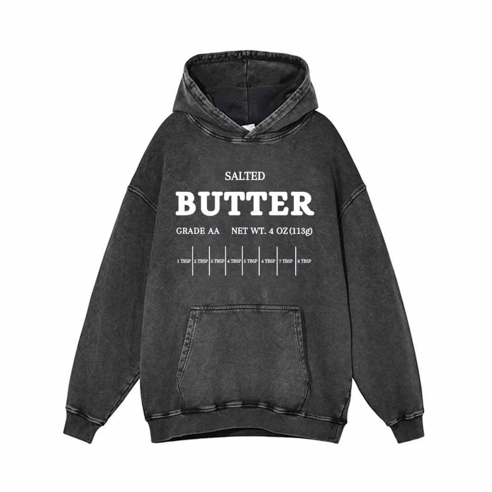 Salted Butter Vintage Washed Hoodie