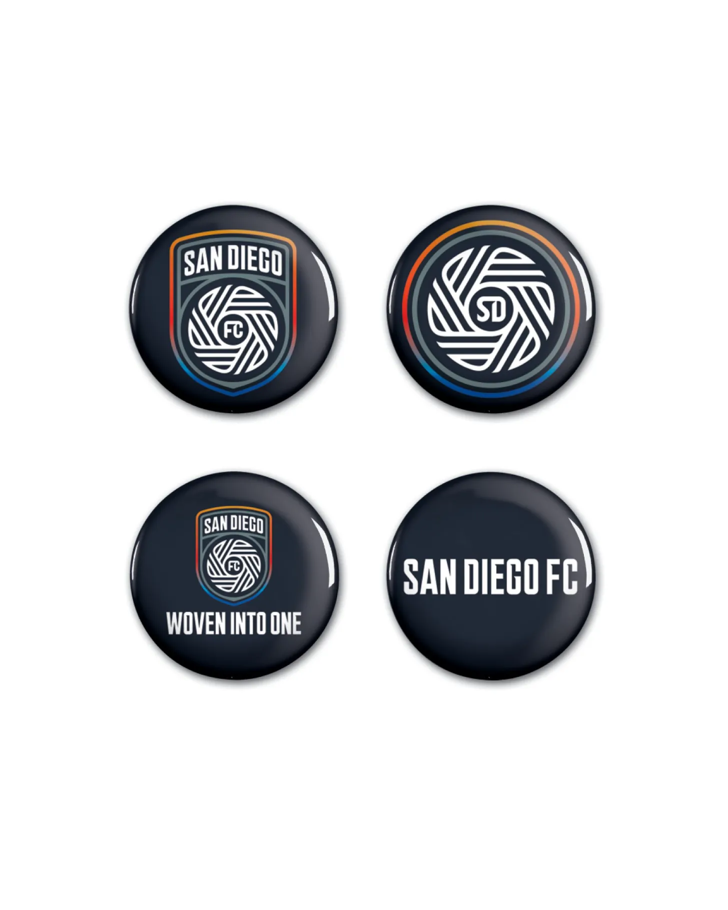 San Diego FC Button 4 Pack