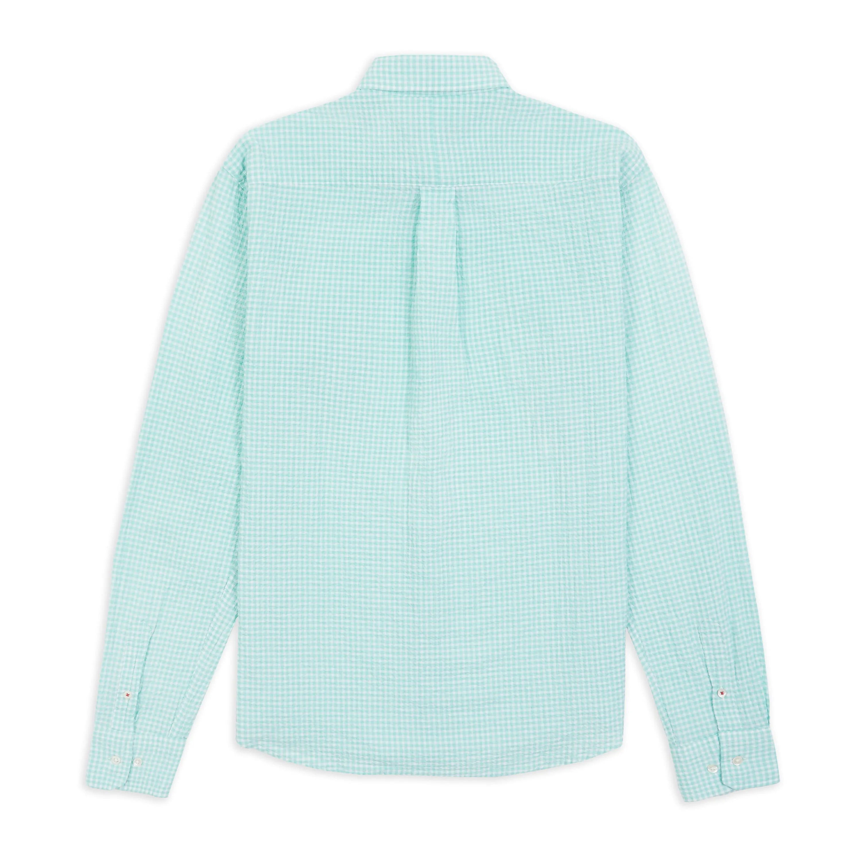 Seersucker Shirt - Gingham Mint