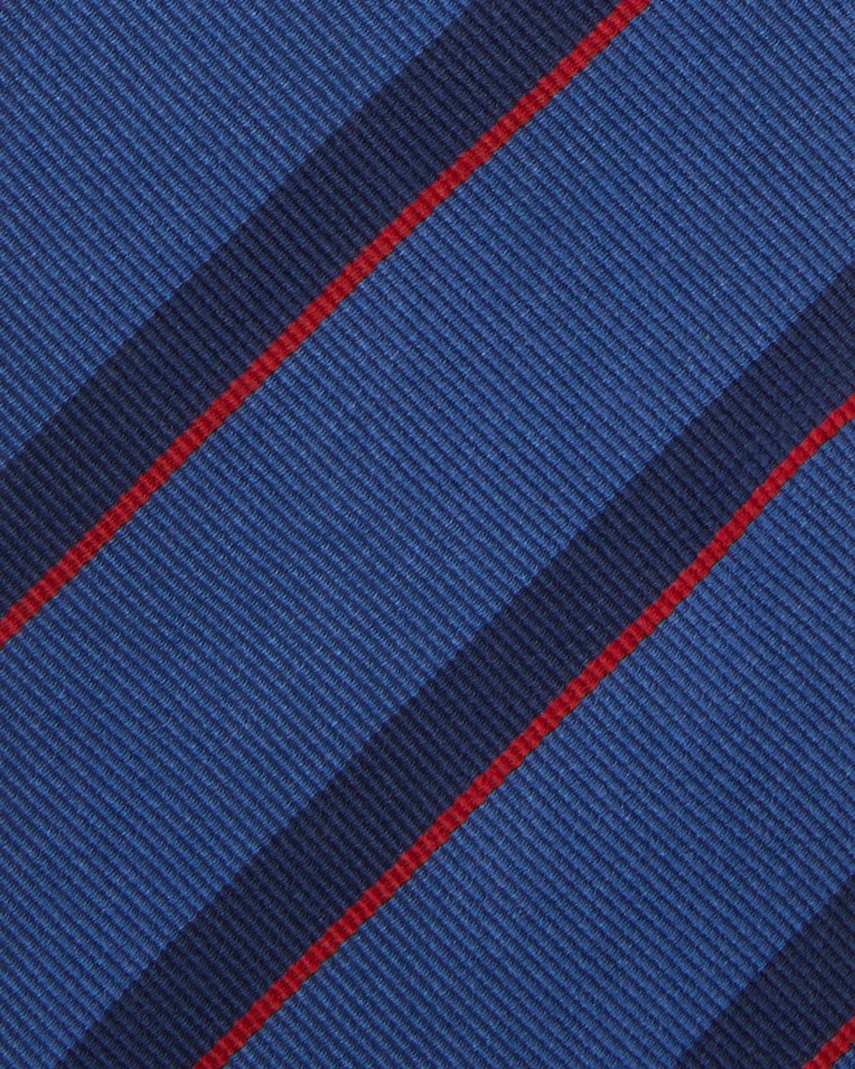 Silk Woven Tie in Blue/Navy/Red Stripe