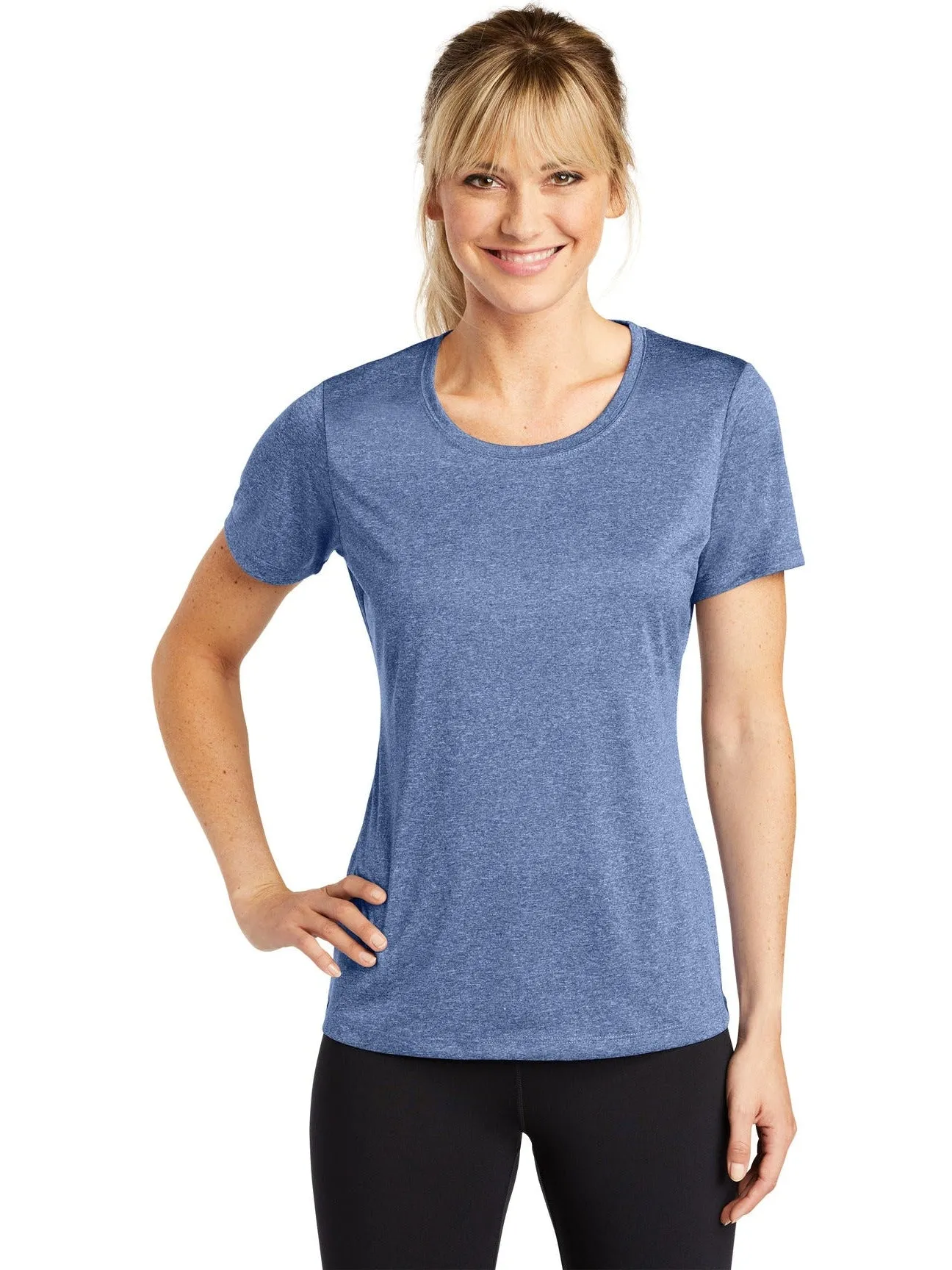 Sport-Tek Ladies Heather Contender Scoop Neck Tee