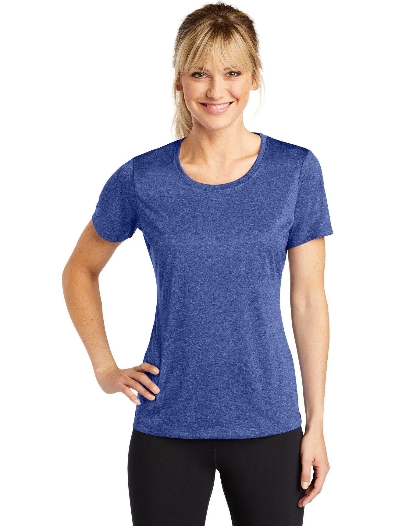 Sport-Tek Ladies Heather Contender Scoop Neck Tee