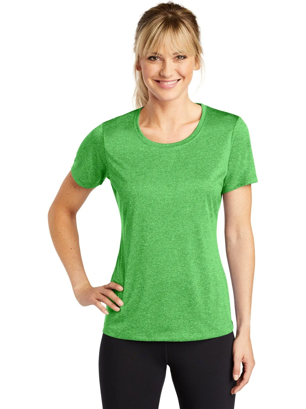 Sport-Tek Ladies Heather Contender Scoop Neck Tee