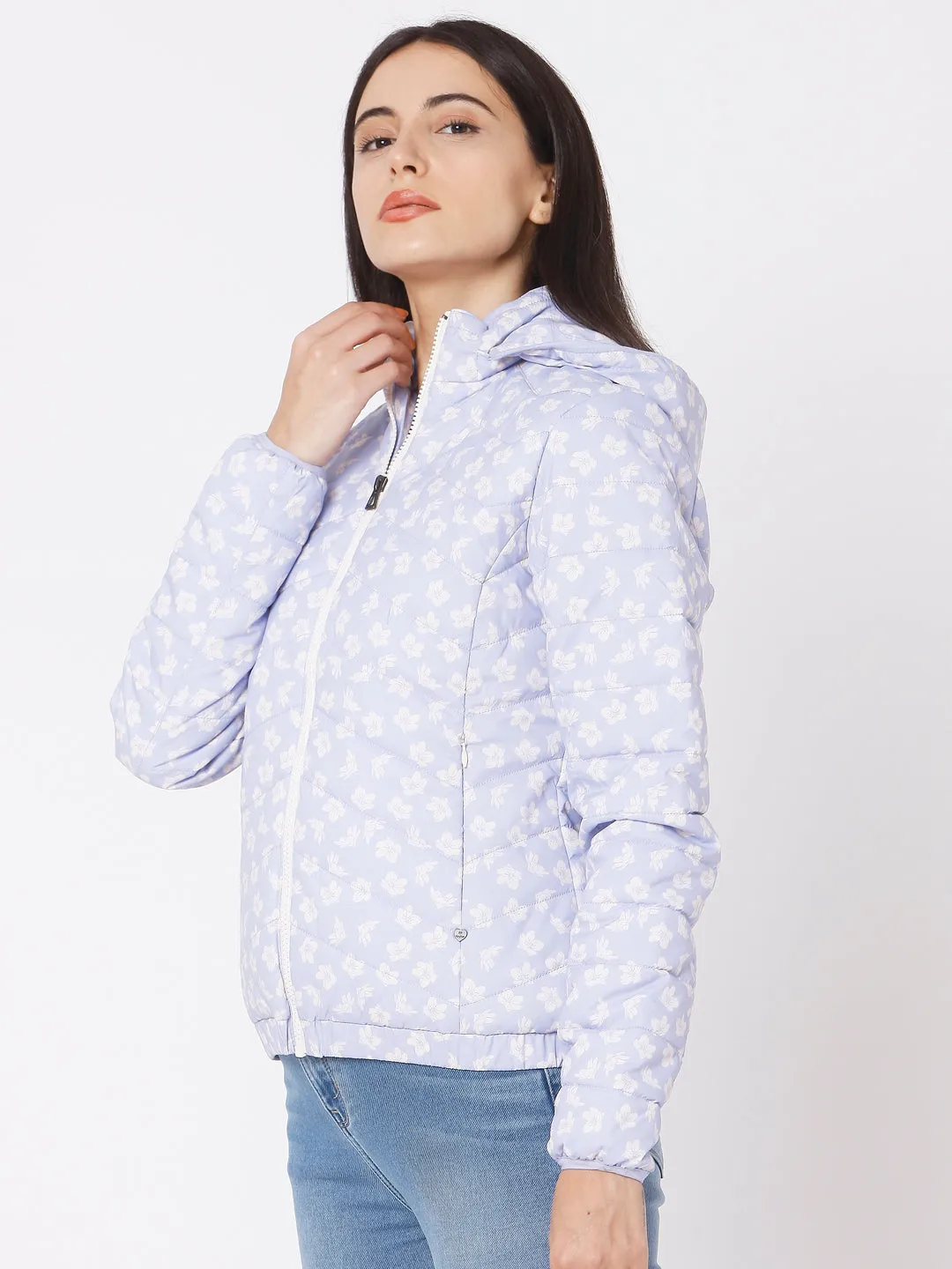 Spykar Purple Cotton Women Jacket